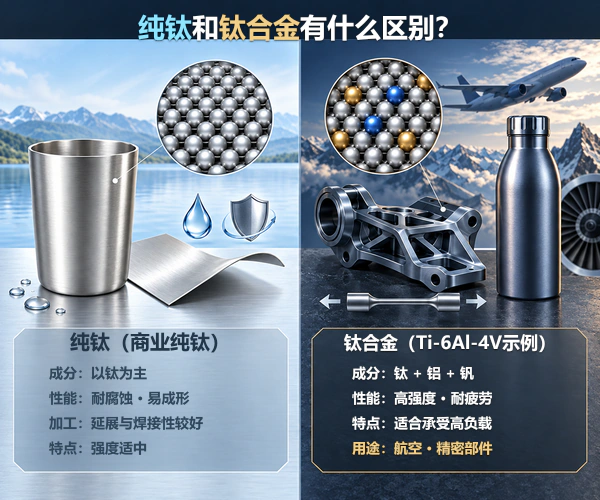 纯钛和钛合金区别区别 纯钛和钛合金区别区别